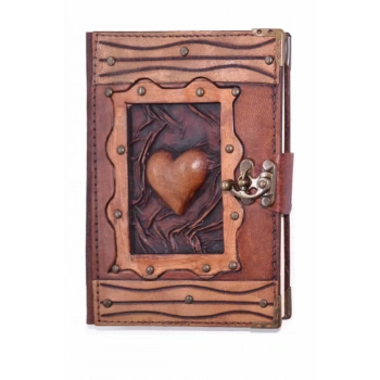 DEFFTER KRAFTON DERİ DEFTER / KALPLİ L 17*23 EL İŞÇİLİĞİ/DERİ 192