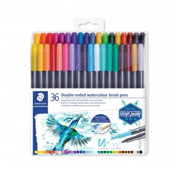 STAEDTLER 3001 TB36 ÇİFT UÇLU WATERCOLOUR BRUSH KEÇELİ KALEM 1.0-6.0/0.5-0.8 MM 36LI TST3001TB360000A
