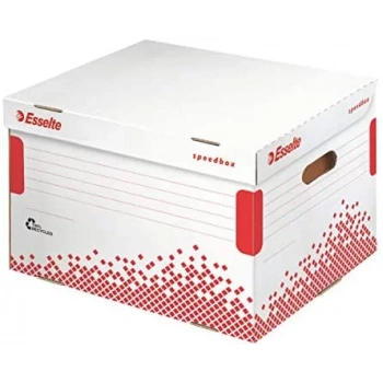 ESSELTE SPEEDBOX KLASÖR İÇİN ARŞİV KOLİSİ 150Mm. BEYAZ-KIRMIZI 623914