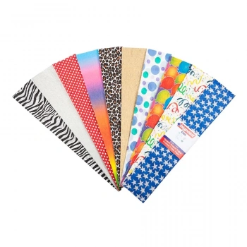 BİGPOİNT DESENLİ KRAPON KAĞIDI 10LU KARIŞIK POŞET BP711