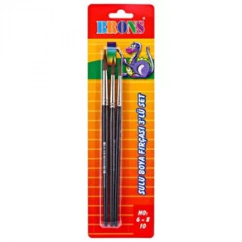 BRONS 145 SERİSİ SULU FİRCA SET 3 LU (6/8/10) BR-245