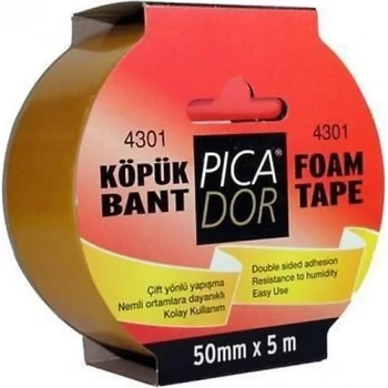 PICADOR ÇİFT TARAFLI BANT 4300 PE KÖPÜK HOTMELT Askılı   5mx50 mm KO 005