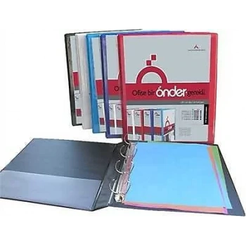 ÖNDER FİRMA KLASÖRÜ PVC A4 3CM. 4D İÇ CEPLİ Siyah 2013