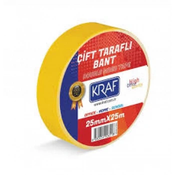 KRAF ÇİFT TARAFLI BANT 25MMX25M 2525G