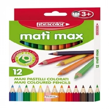 FABER-CASTELL MATİ MAX KALIN 12 RENK KURUBOYA FC-10040MC012SE