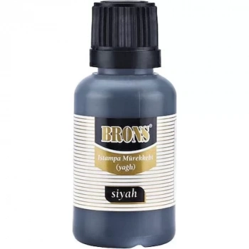 BRONS İSTAMPA MUREKKEBİ 30 CC SİYAH BR-314
