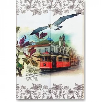 DEFFTER İSTANBUL MIKNATISLI / TRAMVAY 95*14 SERT KAPAK MIKNATISLI 96