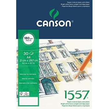 CANSON 1557 RESİM VE ÇİZİM BLOK 180GR A4 20YP ÜSTTEN SPİRALLİ FCNS18020A4US