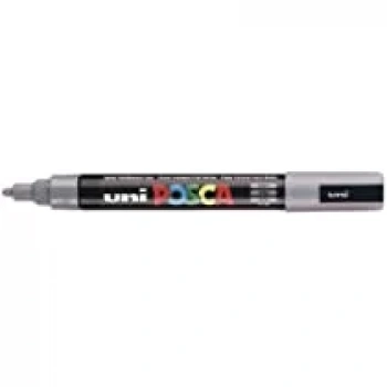 UNİ POSCA 1.8-2.5 SU BAZLI POSTER MARKÖRÜ GÜMÜŞ N PC-5M