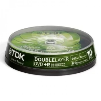 TDK DVD+R DOUBLE LAYER 8X 8.5GB 10LU