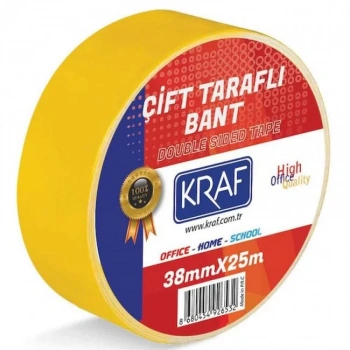KRAF ÇİFT TARAFLI BANT 38MMX25M 2538G