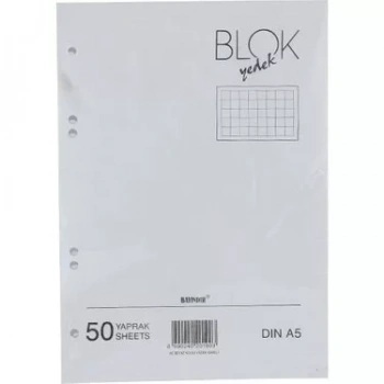 BAYINDIR BEYAZ KOLEJ YEDEK  (KARELİ) 50 YP 70GR  A5 BBN0220