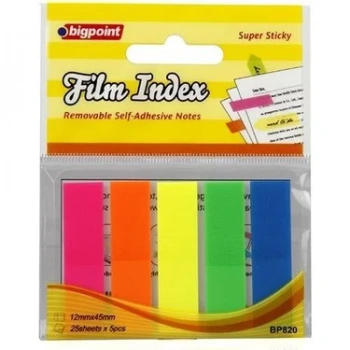 BİGPOİNT YAPIŞKANLI FİLM INDEX 5 RENK BP820