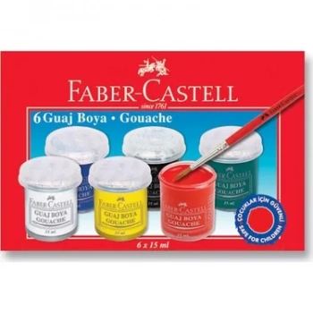 FABER-CASTELL GUAJ BOYA 6 RENK ŞİŞE 160400