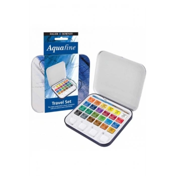 DALER ROWNEY AQUAFİNE SEYAHAT SETİ 24 YARIM BOY PLASTİK KUTU 131900102