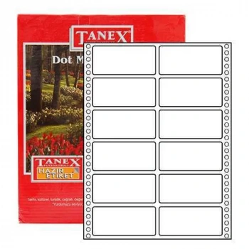 TANEX 35x77 mm BİLGİSAYAR ETİKETİ TN001810 TW-0018
