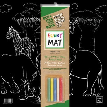 AKADEMİ ÇOCUK FUNNY MAT - BLACK (TEBEŞİRLİ)  YERYÜZÜ