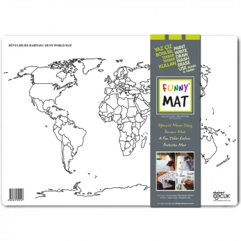 AKADEMİ ÇOCUK FUNNY MAT - DÜNYA DİLSİZ HARİTASI