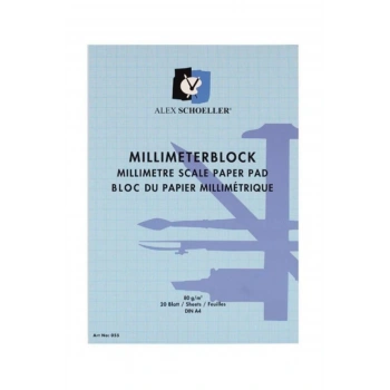 ALEX MILIMETRIK BLOK A4 80gr 20SYF. MAVI ALX-055