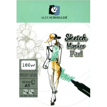 ALEX SKETCH MARKER PAD A5 160Gr. 40LI ALX-943