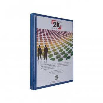 2K FİRMA EVRAK SUNUM KLASÖRÜ A4 PVC 2 CM 2 HALKALI (150 YAPRAK) 202 MAVİ 255X32 CM