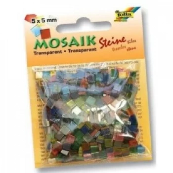 FOLİA MOZAİK 5X5MM 45G 10 RENK TRANSPARAN 700ADET FO-57109