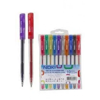 NOKİ SİMLİ JEL KALEM KARIŞIK RENK 1 MM 10LU JSP10