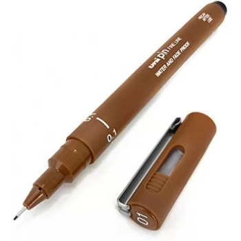 UNİ PİN 0.1 FİNE LİNE AKRİLİK UÇLU KALEM SEPYA PIN01-200