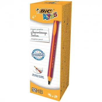 BİC KIDS EVOLUTION ÜÇGEN JUMBO KURŞUN KALEM PEMBE 12Lİ KUTU 919263-929263