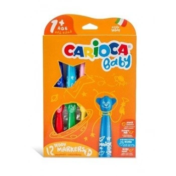 CARİOCA TEDDY JUMBO BEBEK SÜPER YIKANABİLİR KEÇELİ BOYA KALEMİ 12Lİ 42816