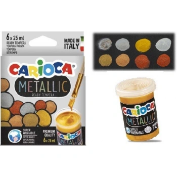 CARİOCA TEMPERA SULUBOYA METALİK 6X25ML KO026