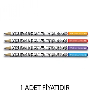 FABER-CASTELL DOODLE DESENLİ KURŞUN KALEM 2B 119013