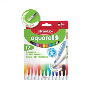 FİBRACOLOR AQUARELL KEÇELİ KALEM 12 RENK FC-10550AQ012SE