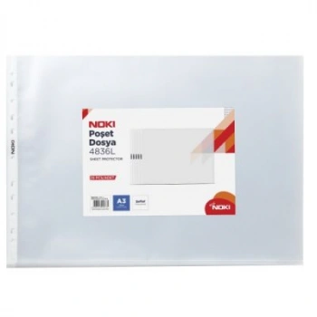 NOKİ POŞET DOSYA A3 YATAY 25Lİ (90 MIC) 4836-L