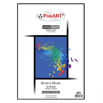 PONART KOLEJ BLOK RESİM DEFTERİ 35X50 28 YP. PHM-20-128