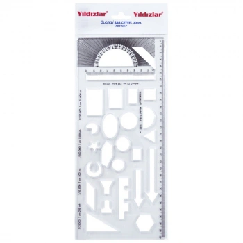 YILDIZLAR ÖLÇEKLİ ŞAB.CETVEL 30CM 007