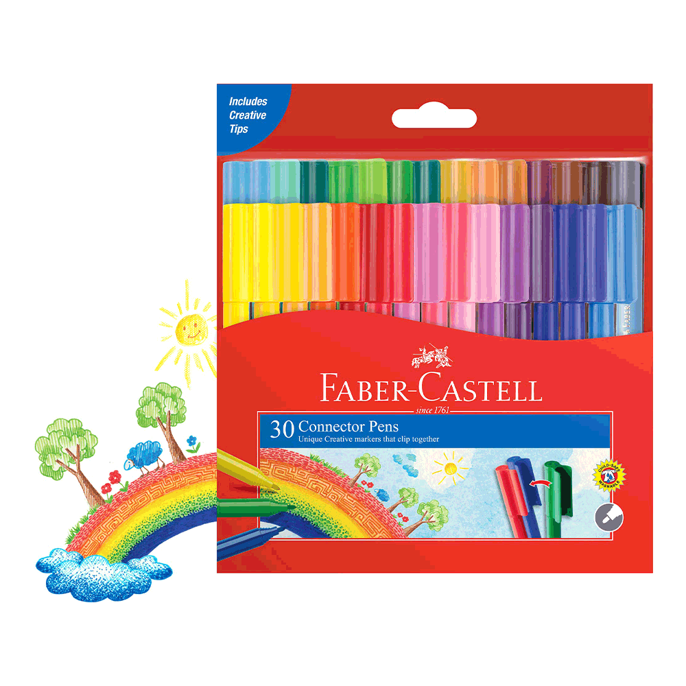 FABER-CASTELL EĞLENCELİ KEÇELİ KALEM 30 RENK 113000
