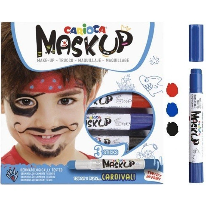 CARİOCA MASK UP YÜZ BOYASI – KARNAVAL (3 RENK) 43050