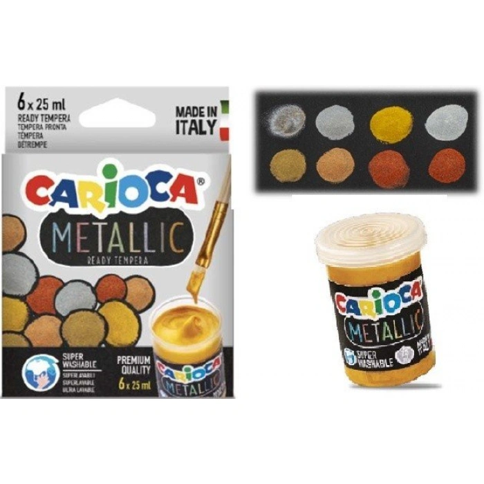 CARİOCA TEMPERA SULUBOYA METALİK 6X25ML KO026