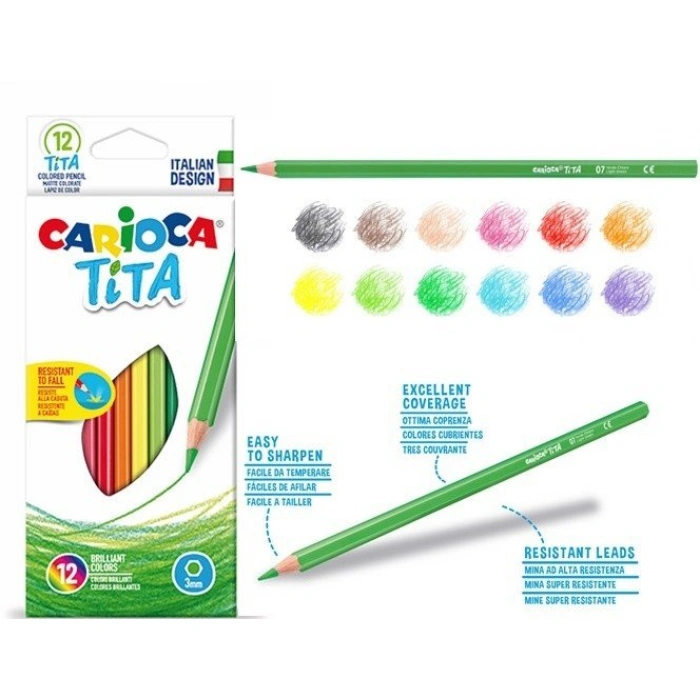 CARİOCA TİTA KURU BOYA KALEMİ 12Lİ 42793