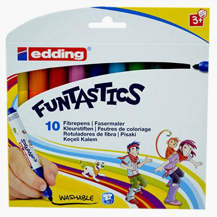 EDDİNG FUNTASTICS KEÇE UÇLU KALEM KALIN 10LU SET (E-14K1099)