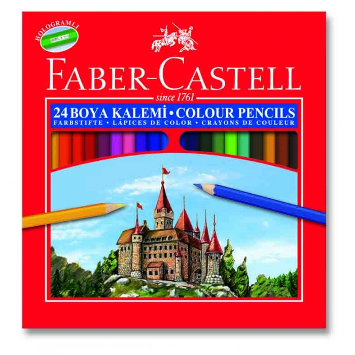 FABER-CASTELL BOYA KALEMİ 24 RENK TAM BOY KARTONU KUTU 116324