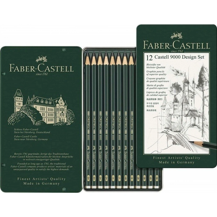 FABER-CASTELL 9000 DESİGN KURŞUN KALEM SETİ (5B-5H)