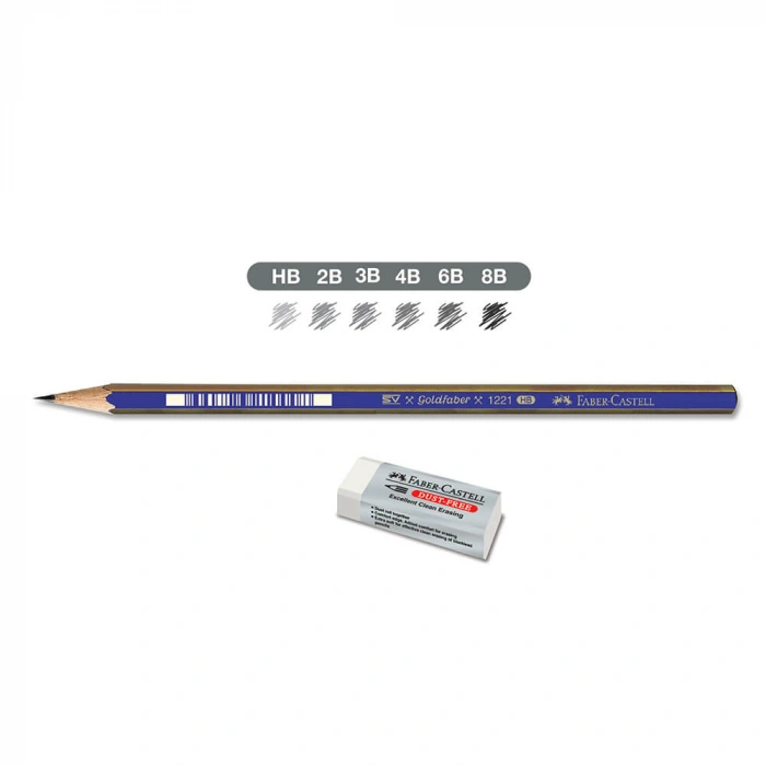 FABER-CASTELL GOLDFABER DERECELİ KALEM ÇİZİM SETİ 8Lİ 516500