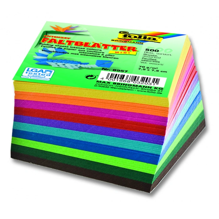 FOLİA ORİGAMİ KAĞIDI 70GSM 75X75 MİDİ 500 TABAKA FO-8957