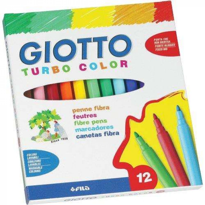 GİOTTO TURBO COLOR KEÇELİ KALEM 12Lİ KUTU  416000