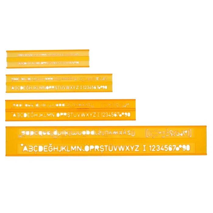 HATAS 2250 YAZI SETİ TEKNİK RESİM 3-5-7-10 mm. ( Takım )