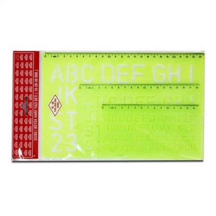 HATAS 2260 YAZI SETİ BÜYÜK HARF 10 - 20 - 30 mm. (Takım)