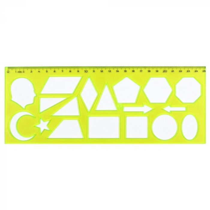 HATAS 2285 GEOMETRİK ŞEKİLLER ŞABLONU 25 cm.