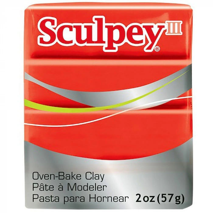 SCULPEY III POLİMER KİL SICAK KIRMIZI 57GR S-302583